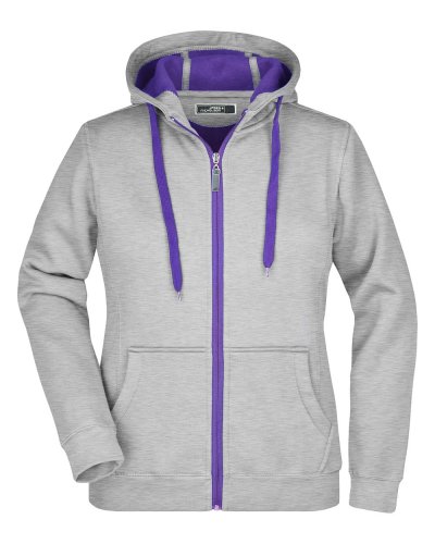 Ladies' Doubleface Jacket Grey Heather / Purple