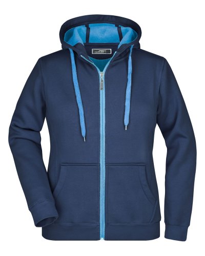 Ladies' Doubleface Jacket Navy / Aqua