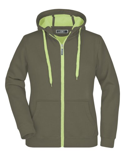 Ladies' Doubleface Jacket Olive / Lime Green