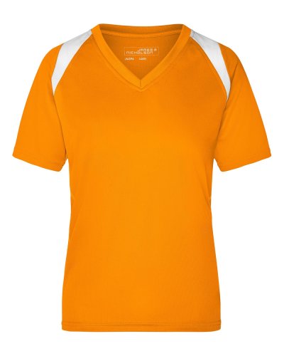 T-shirt donna running t Orange/White