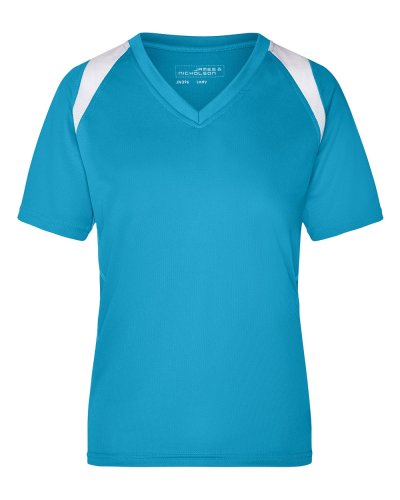 T-shirt donna running t Turquoise/White