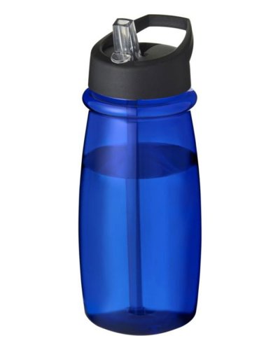 Borraccia sportiva H2O Pulse da 600 ml con coperchio con beccuccio Blu / Nero