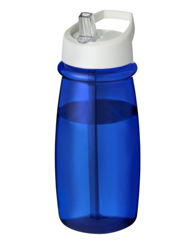 Borraccia sportiva H2O Pulse da 600 ml con coperchio con beccuccio Blu / Bianco