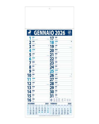 Calendario olandese b/c trimensile