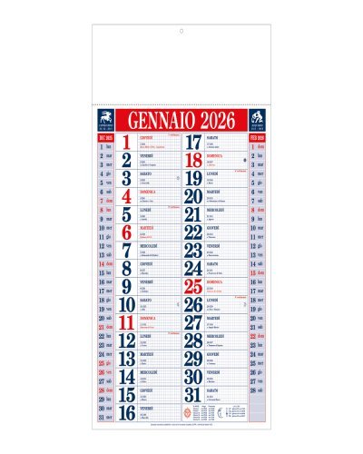 Calendario olandese quadrettato