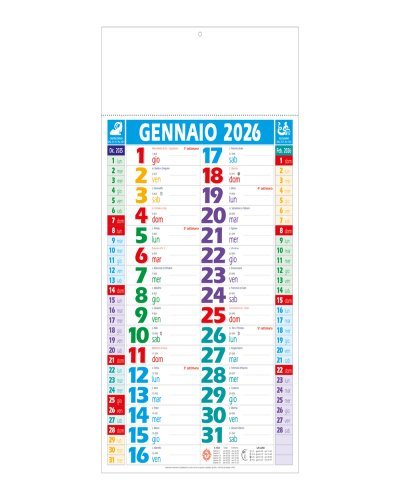 Calendario olandese color bilaterale