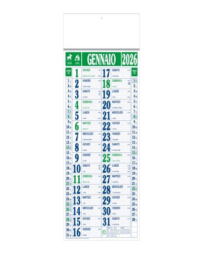 Calendario olandese maxi quadrettato