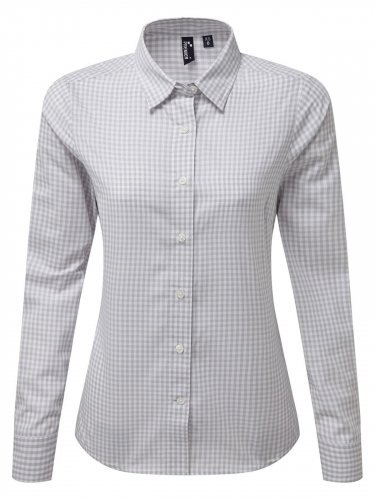 Maxton Check Camicia Donna Maniche Lunghe Easycare Body Fit