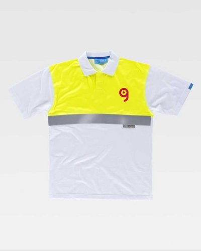 Polo antibatterica Maniche corte alta visibilità