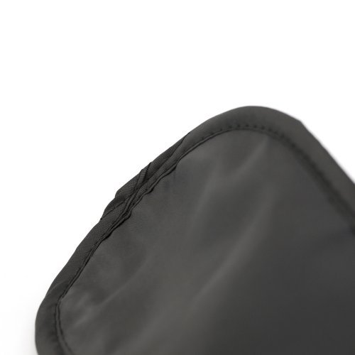 Asleep Maschera da Viaggio in Microfibra Nera con Doppio Elastico