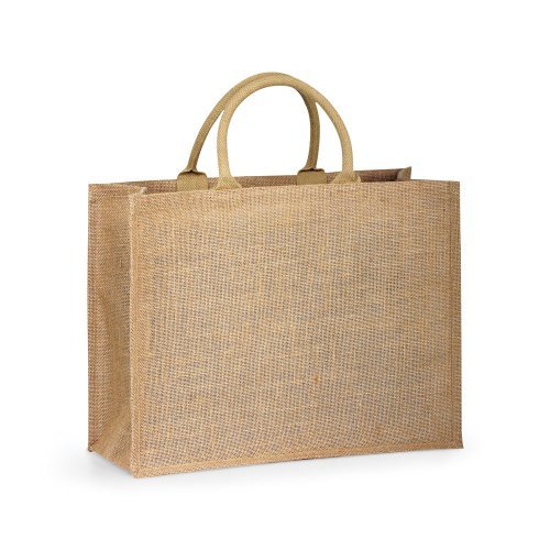 Shanti Borsa Shopper in Juta Naturale con Manici Rigidi 43x34x17,5