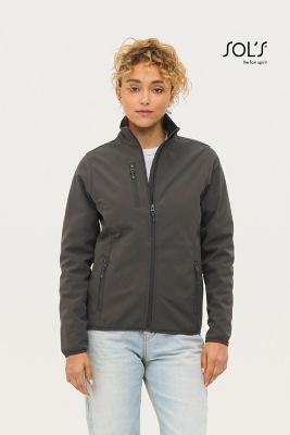 Radian Giacca Softshell Donna Full Zip Nera Antivento Leggera