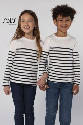T-shirt bambino Petit Matelot rigata manica lunga
