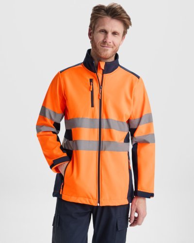 Softshell de alta visibilidad Antares, bandas reflectantes