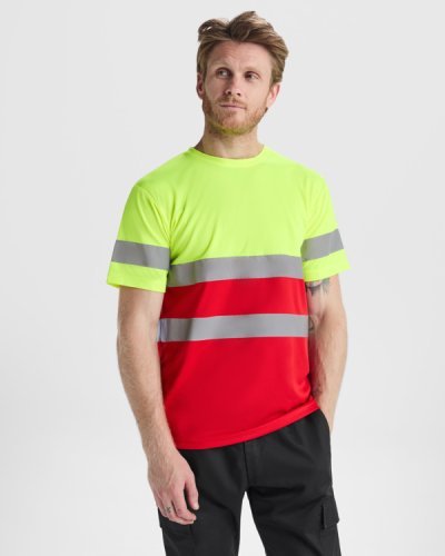 Delta Maglia tecnica alta visibilità, maniche corte, riflettenti