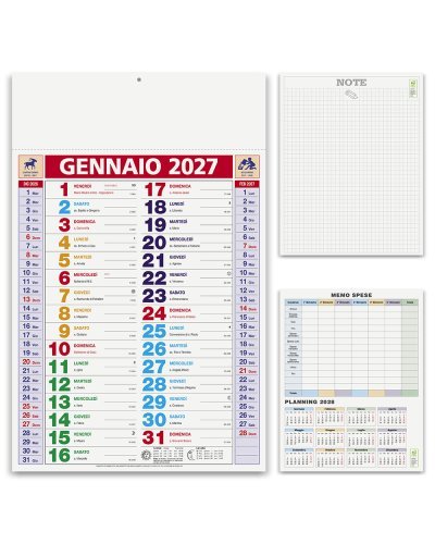 Calendario Olandese Multicolor