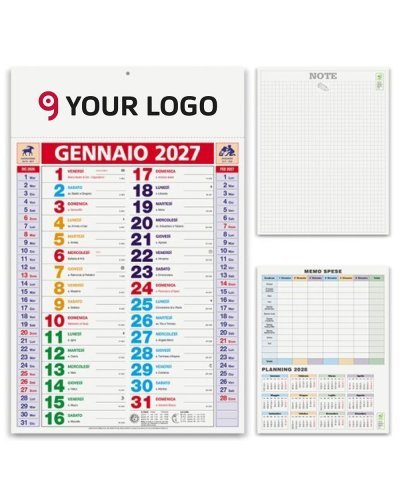Calendario Olandese Multicolor