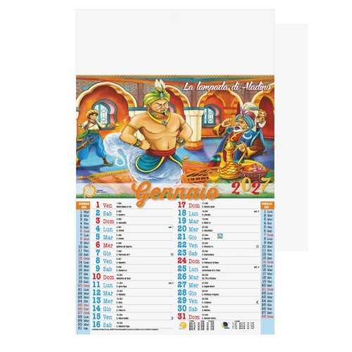 Calendario Fiabe  12 mesi, carta patinata 28,8x47 cm