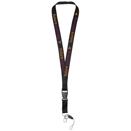 Lanyard Sagan multicolore porta cellulare con fibbia rimovibile