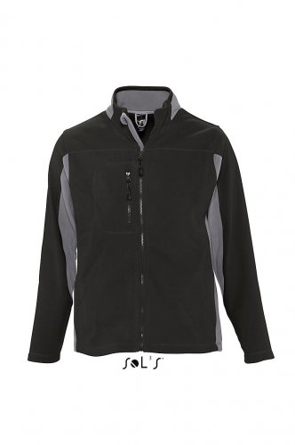 Giacca uomo bicolore in pile Nordic Nero