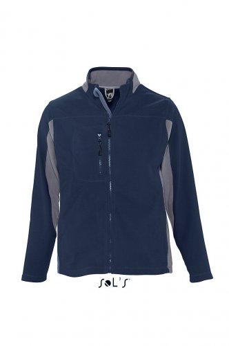 Giacca uomo bicolore in pile Nordic Blu Navy
