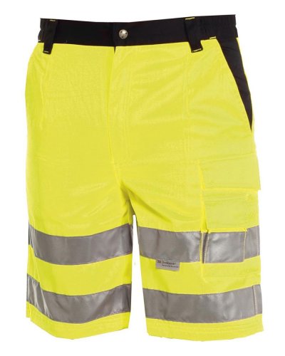 Bermuda alta visibilità Giallo Fluo/Blu Navy