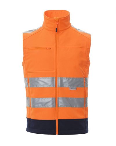 Gilet alta visibilità Traffic Arancio Fluo/Blu Nav
