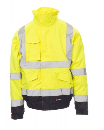 Giubbino bicolore in alta visibilità Paddock Giallo Fluo/Blu Navy