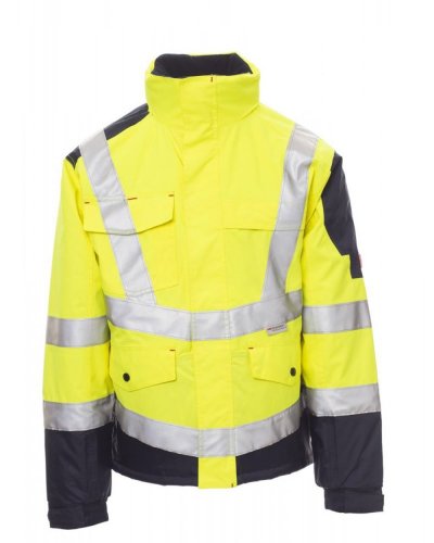 Giubbotto bicolore alta visibilità Freeway Giallo Fluo/Blu Navy