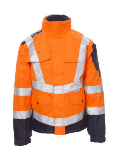 Giubbotto bicolore alta visibilità Freeway Arancio Fluo/Blu Nav
