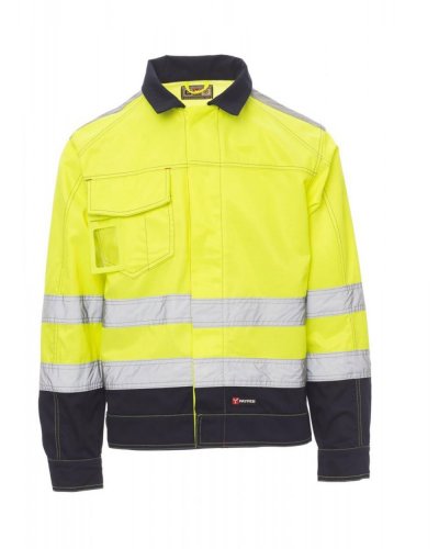 Giubbino Multistagione Alta Visibilità Safe Hi-Vi Giallo Fluo/Blu Navy