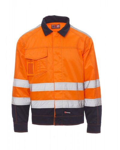 Giubbino Multistagione Alta Visibilità Safe Hi-Vi Arancio Fluo/Blu Nav