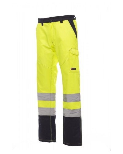 Pantalone uomo invernale foderato Charter Polar Giallo Fluo/Blu Navy