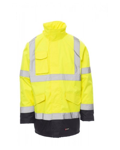 Parka fisso bicolore Yard Giallo Fluo/Blu Navy