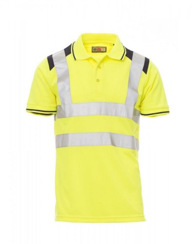 Polo bicolore da uomo Guard + Giallo Fluo/Blu Navy