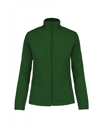 Giacca donna in micropile full zip Maureen Forest Green