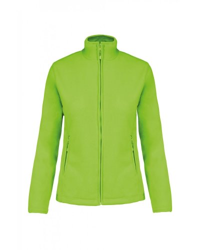 Giacca donna in micropile full zip Maureen Lime