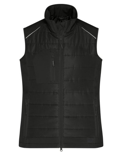Ladies' Hybrid Vest Black / Black