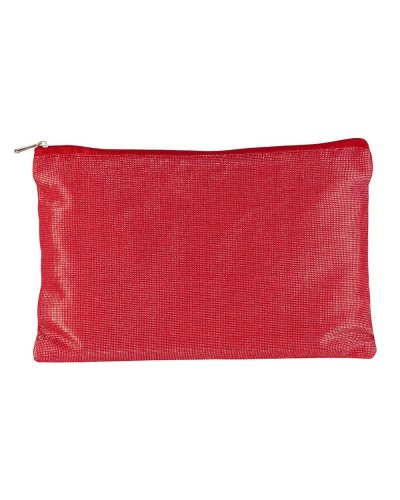 Beauty case in policotone brillante Rosso