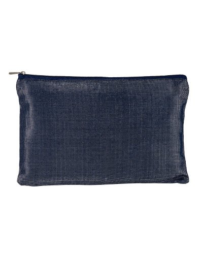 Beauty case in policotone brillante Blu scuro