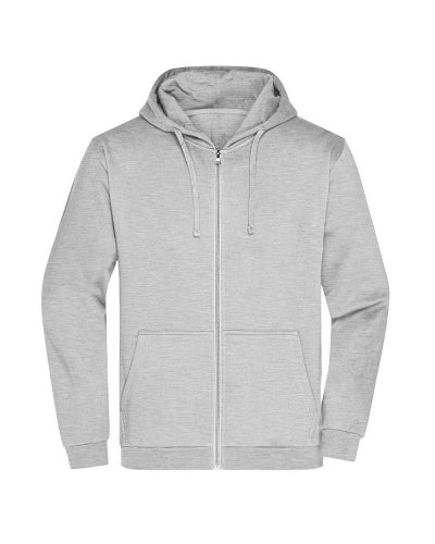 Promo Zip Hoody Men Grey Heather