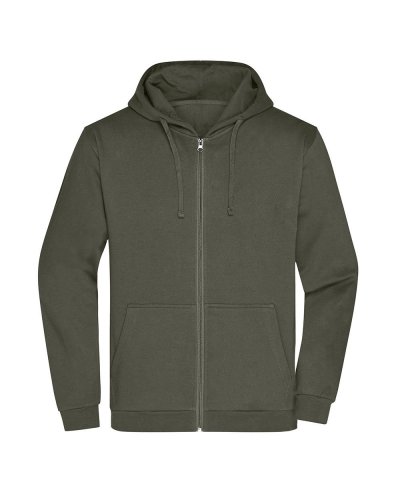 Promo Zip Hoody Men Dark Grey