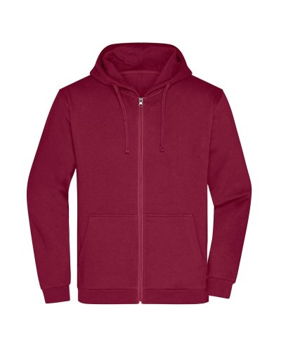 Promo Zip Hoody Men Wine