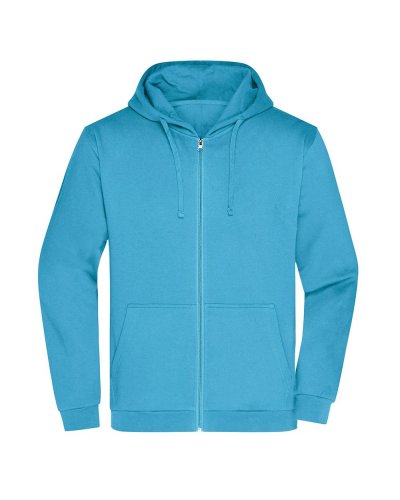 Promo Zip Hoody Men Turquoise