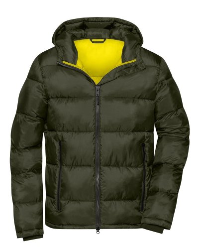 Men's Padded Jacket Deep-forest/yellow