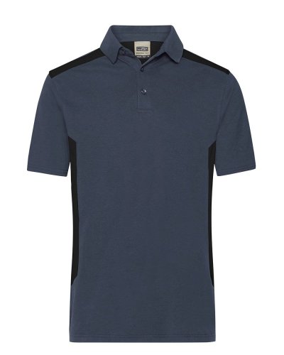 Polo da lavoro da uomo James & Nicholson Carbon/Black