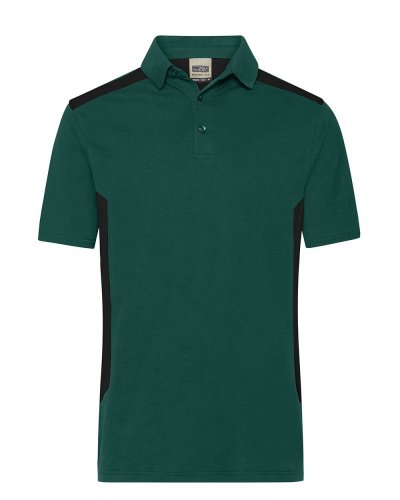 Polo da lavoro da uomo James & Nicholson Dark-green/Black