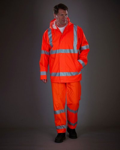 Pantalone antipioggia traspirante Hi-Vis Soft Flex Hi-Vis-Orange