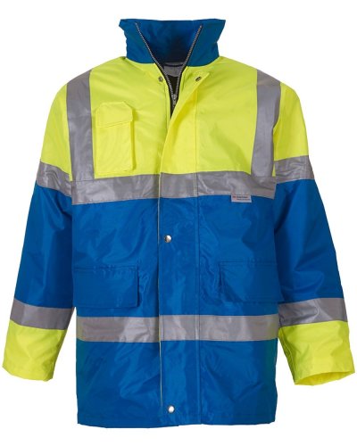 Giacca a contrasto alta visibilità Hi-Vis-Yellow / Royal Blue