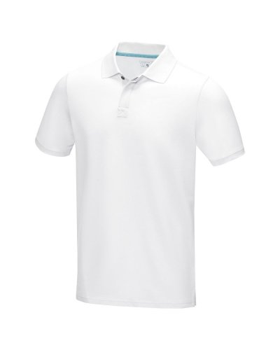 Polo Graphite a manica corta da uomo in tessuto organico Bianco